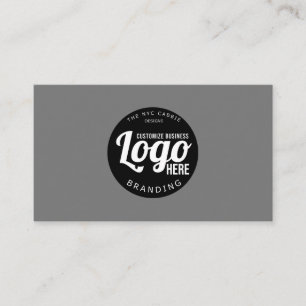 Tarjeta De Visita Un Sencillo Mínimo Moderno Gris Tu Logo Aquí