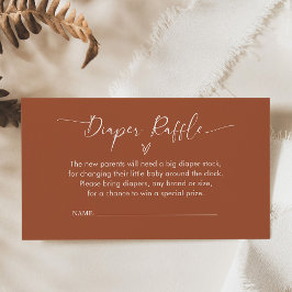 Tarjeta De Visita Un simple billete de pañal rústico