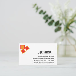 Tarjeta De Visita Un simple quedémonos con los niños