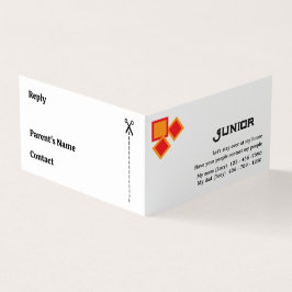 Tarjeta De Visita Un simple quedémonos con los niños