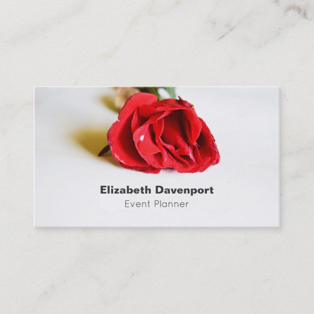 Tarjeta De Visita Un único planificador de eventos elegante Minimali (Anverso)