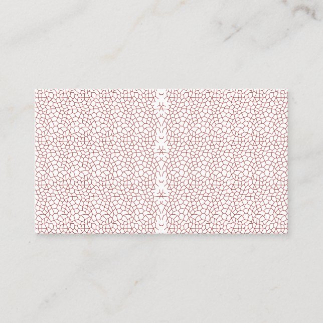 Tarjeta De Visita Una alfombra vibrante con una intrincada mueble ge (Anverso)