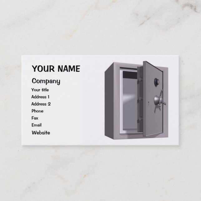 Tarjeta De Visita Una 'caja fuerte' (Anverso)