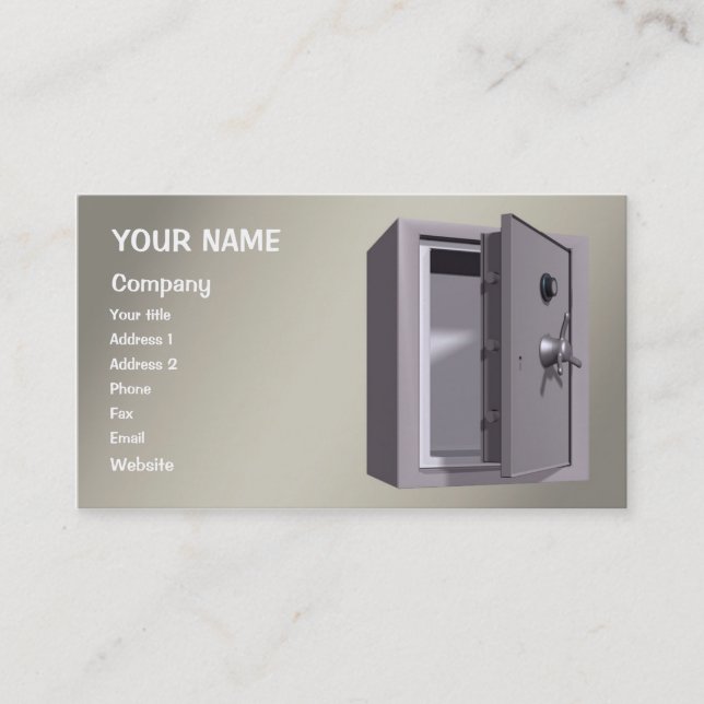Tarjeta De Visita Una 'caja fuerte' (Anverso)