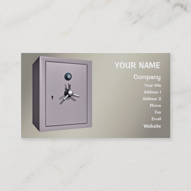 Tarjeta De Visita Una 'caja fuerte' (Anverso)
