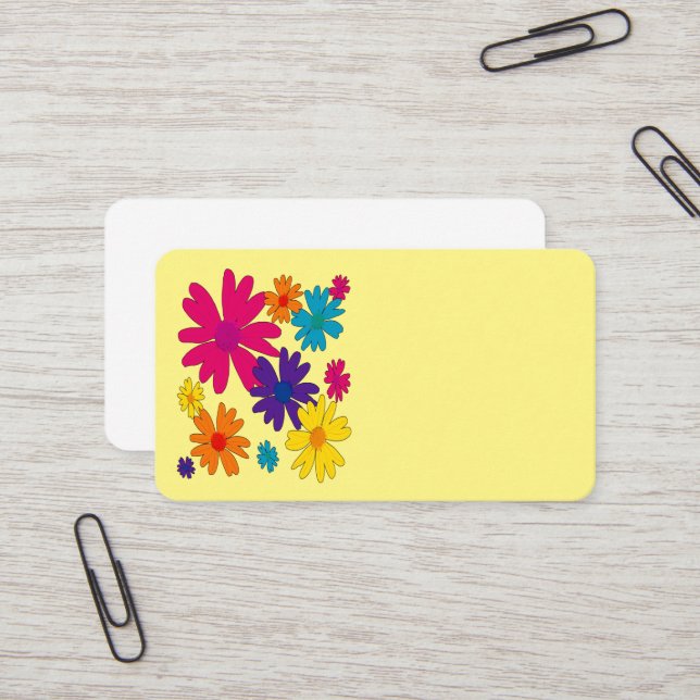 Tarjeta De Visita Una cama de flores de margarita (Anverso/Reverso In Situ)