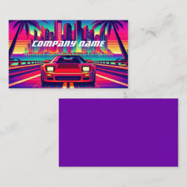 Tarjeta De Visita Una cicatriz deportiva roja en una ciudad tropical