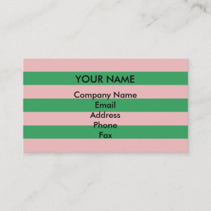 Tarjeta De Visita Una franja rosa y verde   Cualquier tamaño/forma  
