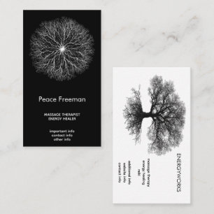 Tarjeta De Visita Una Fuente   Diseño Árbol de la Vida