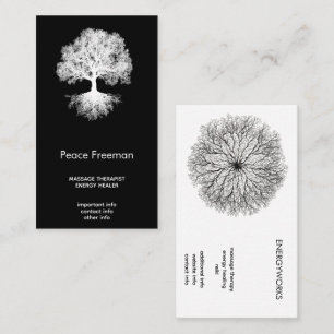 Tarjeta De Visita Una Fuente   Diseño del Árbol de la Vida