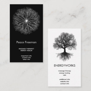 Tarjeta De Visita Una Fuente   Diseño del Árbol de la Vida