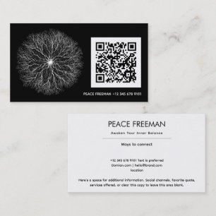 Tarjeta De Visita Una Fuente   Diseño del Árbol de la Vida