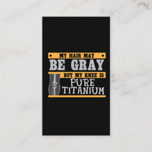 Tarjeta De Visita Una más vieja cirugía gris del pelo del reemplaz