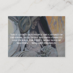 Tarjeta De Visita "Una nación de hombres bien informados. "- Tarjet