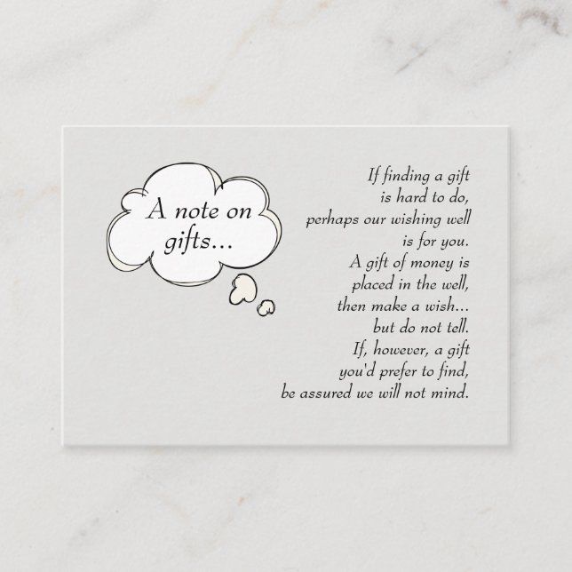 Tarjeta De Visita Una Nota De Nosotros Insertar (Anverso)