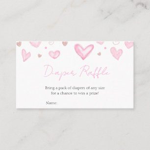 Tarjeta De Visita Una pequeña novia está en el camino Diaper Raffle