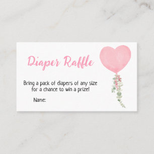 Tarjeta De Visita Una pequeña novia está en el camino Diaper Raffle