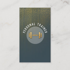 Tarjeta De Visita Una pesa de gimnasia personal del oro del