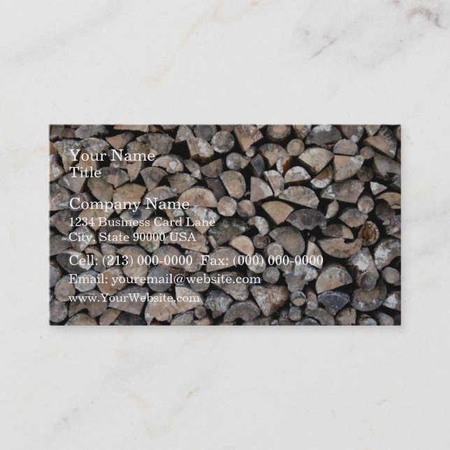 Tarjeta De Visita Una pila de leña (Anverso)