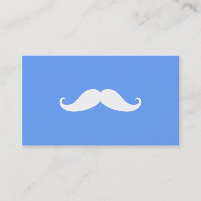 Tarjeta De Visita Una sencilla y moderna peluquería de Mustache (Anverso)