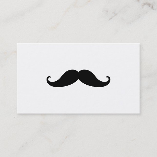 Tarjeta De Visita Una sencilla y moderna peluquería de Mustache (Anverso)