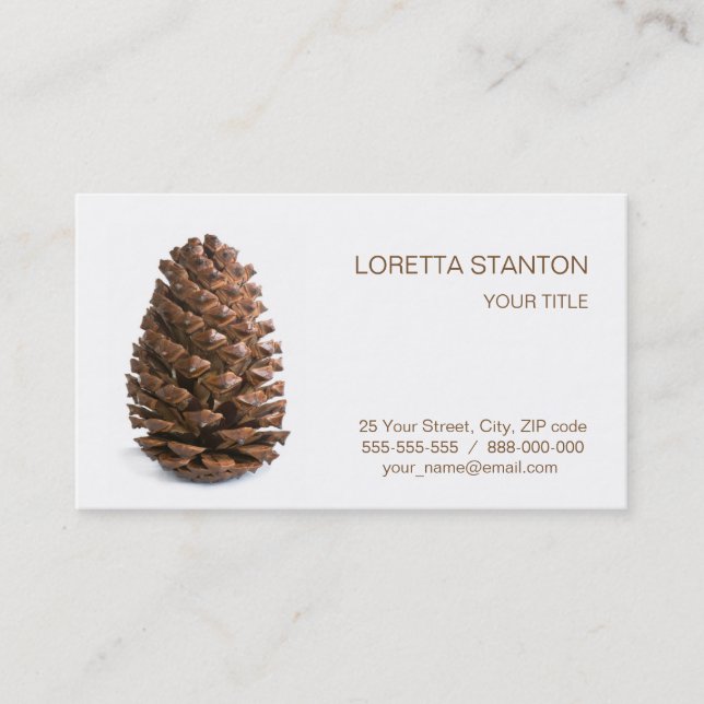 Tarjeta De Visita Una sola pinecona (Anverso)