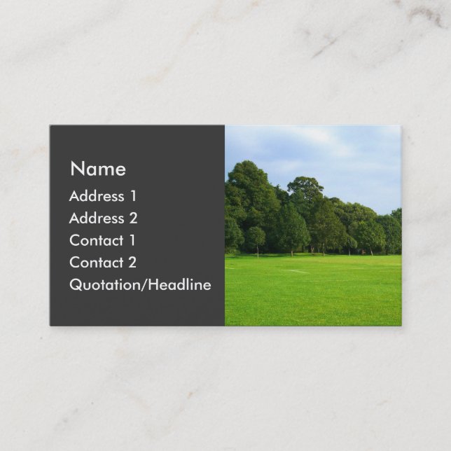 Tarjeta De Visita Una tarde tranquila en el parque (Anverso)