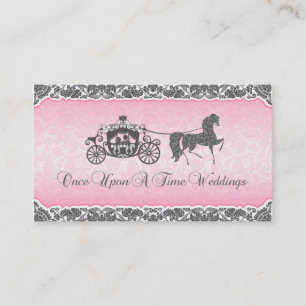 Tarjeta De Visita Una Vez, Un Caballo Y Un Carrito Boda