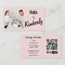 Uñas de Foto Código QR de Icono Social de Escritur