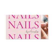 Uñas modernas en negrita Rosa pálido negro Foto