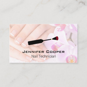 Tarjeta De Visita Uñas pintadas   Manicura   Cepillo de uñas