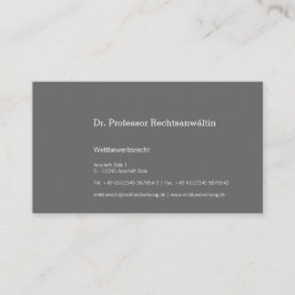 Tarjeta De Visita Understatement máximas