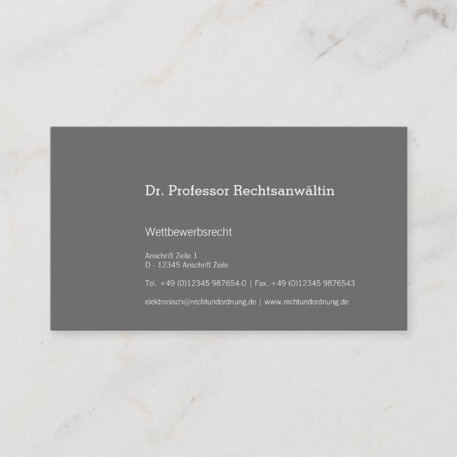 Tarjeta De Visita Understatement máximas (Anverso)