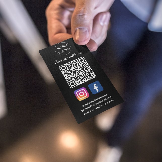 Tarjeta De Visita Únete a nosotros vía Social Media QR Code | Conect (Subido por el creador)