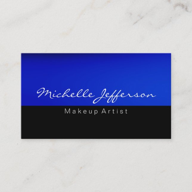 Tarjeta de visita única de artista de maquillaje a (Anverso)