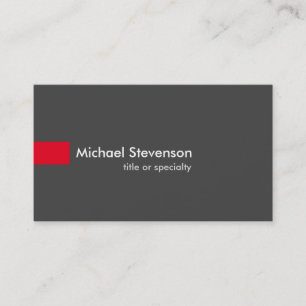 Tarjeta de visita única de consultor gris rojo mod