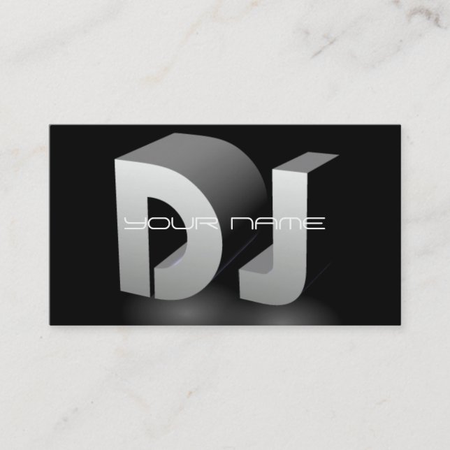 Tarjeta de visita única de DJ (Anverso)