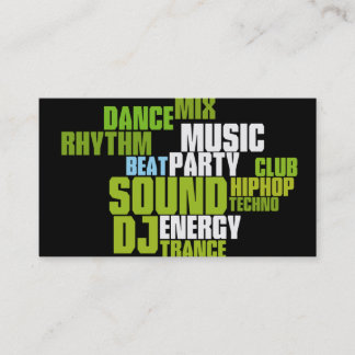 Tarjeta de visita única de DJ