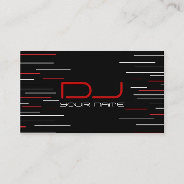 Tarjeta de visita única de DJ (Anverso)