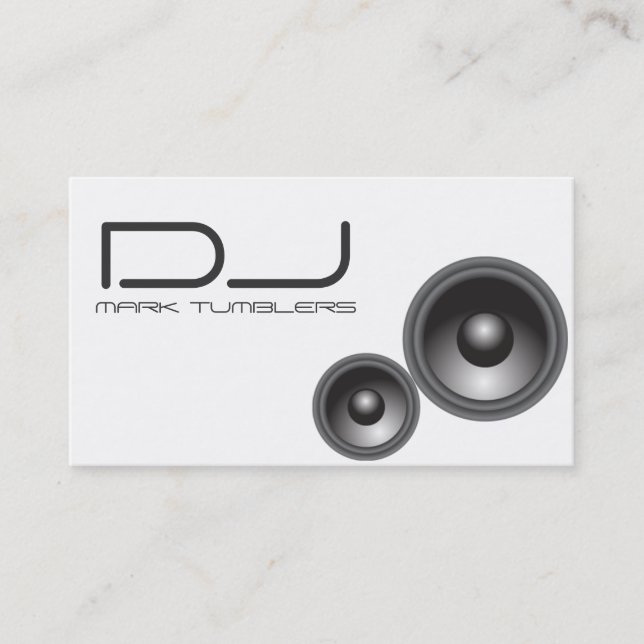 Tarjeta de visita única de DJ (Anverso)