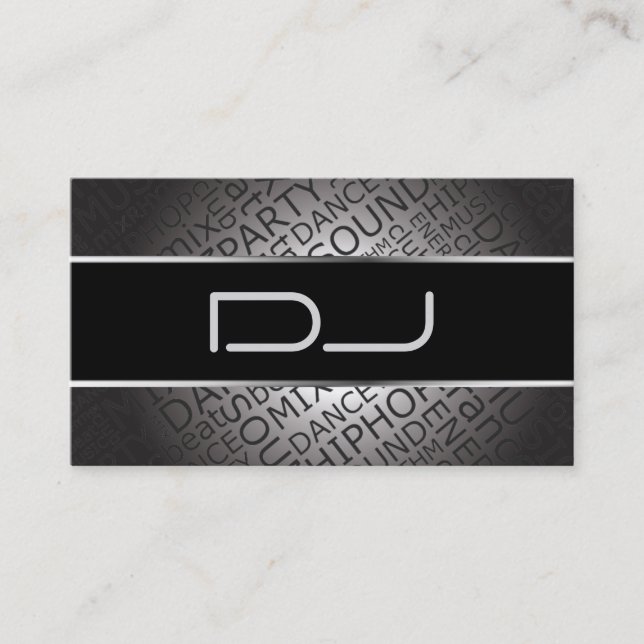 Tarjeta de visita única de DJ (Anverso)
