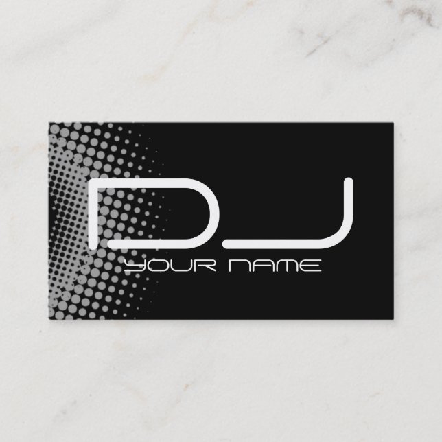 Tarjeta de visita única de DJ (Anverso)