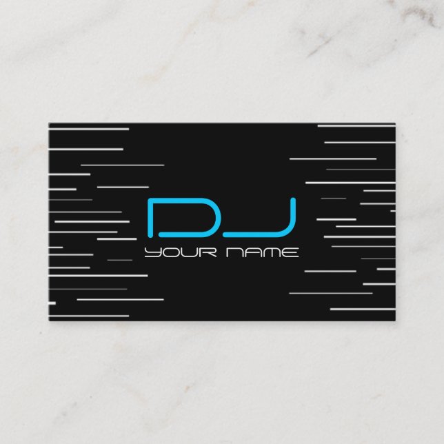 Tarjeta de visita única de DJ (Anverso)