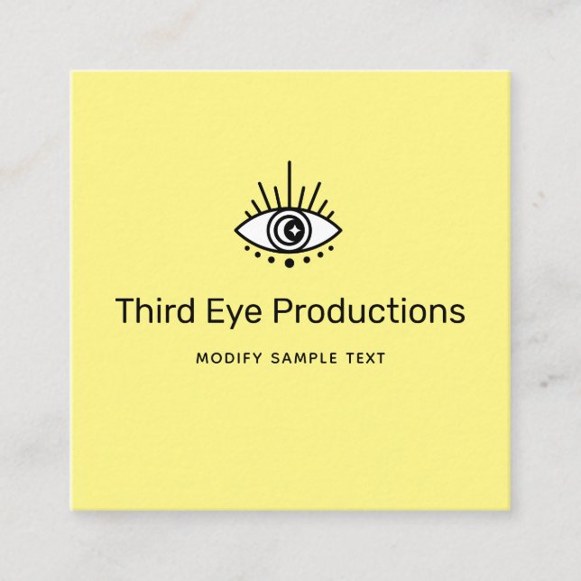Tarjeta de visita única Guay Third Eye Yellow (Anverso)