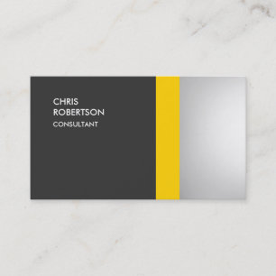 Tarjeta De Visita Único Colorido Amarillo Gris Tendencia Especial