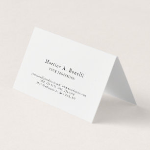 Tarjeta De Visita Único Elegante Sencillo Simple Especial