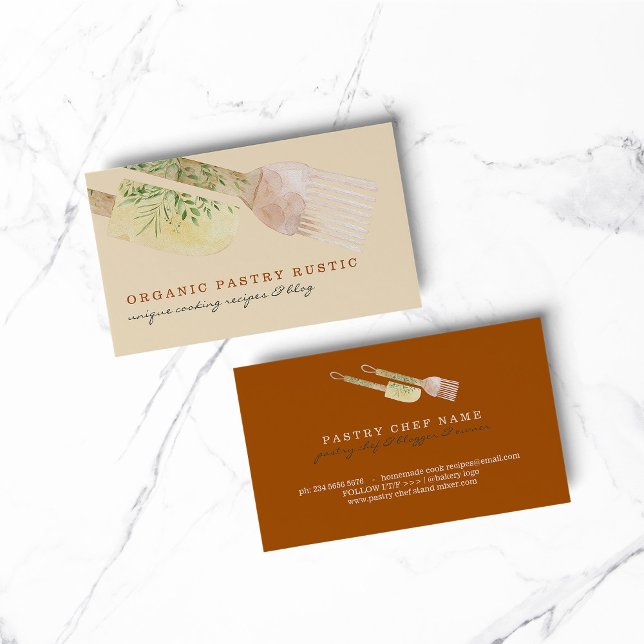 Tarjeta De Visita Único pastelero pastelero pastelería Cocina de pas (BAKERY PASTRY CHEF COOK CAKE event planner business)