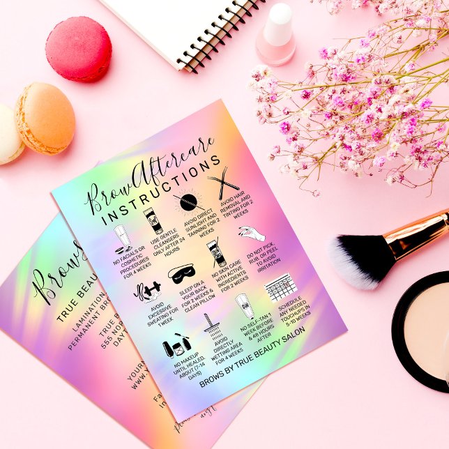 Tarjeta De Visita Unicorn Holographic Brows Afcare Icon Business (Subido por el creador)