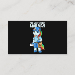Tarjeta De Visita Unicorn Mailman entrega de trabajo postal divertid