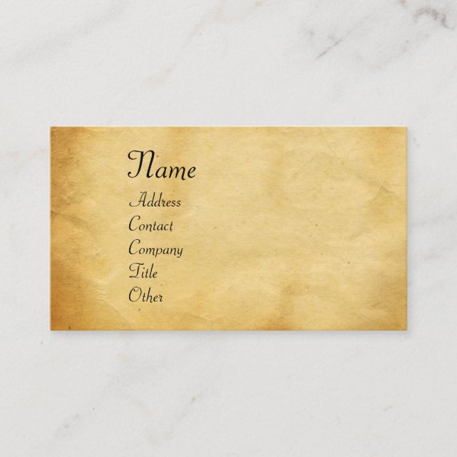 Tarjeta De Visita UNICORN/Parche marrón antiguo (Anverso)